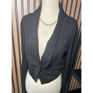 BCBG Max Azira Black Shawl Lapel Jacket, Size small